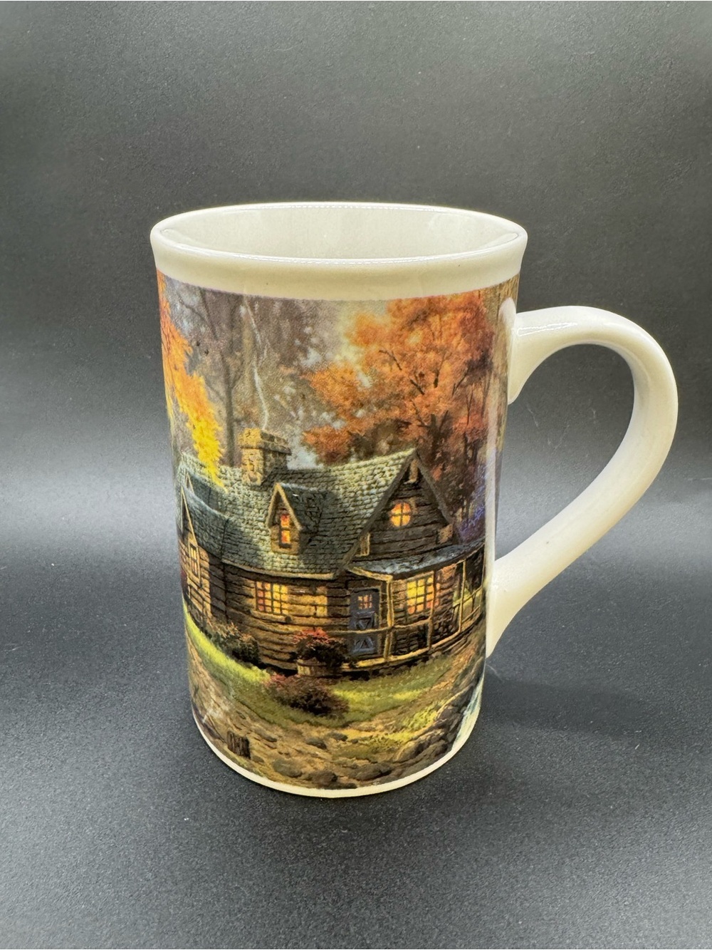 VTG Thomas Kinkade Mountain Retreat 2005 Coffee Mug Tea Cup DesignPac Inc